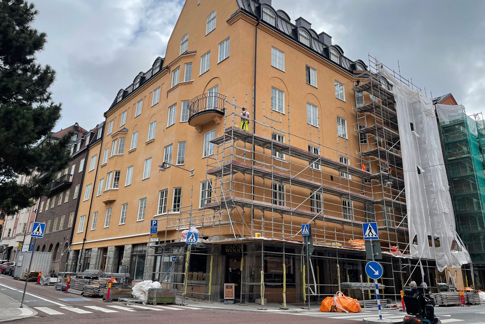 Fasadrenovering utförd av Stoft
